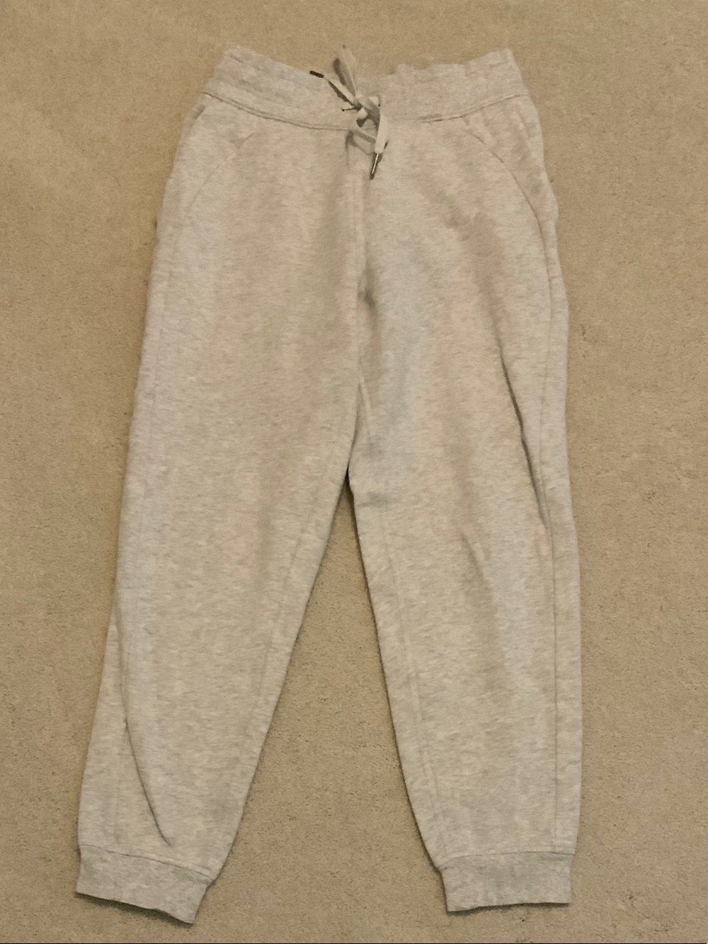 Lululemon Scuba  jogger Light Gray Drawstring